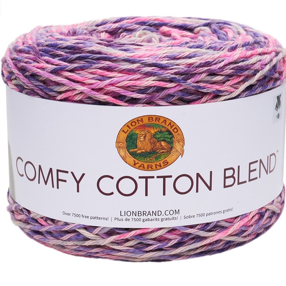 Lion Brand Comfy Cotton Blend Yarn - Soothing Lavender lot of 9